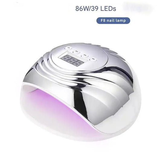 Lâmpada para Unhas 86W UV LED Luz Vermelha com Sensor Inteligente - Secador Portátil de Cura Rápida de Verniz Gel para Uso Doméstico e Salão