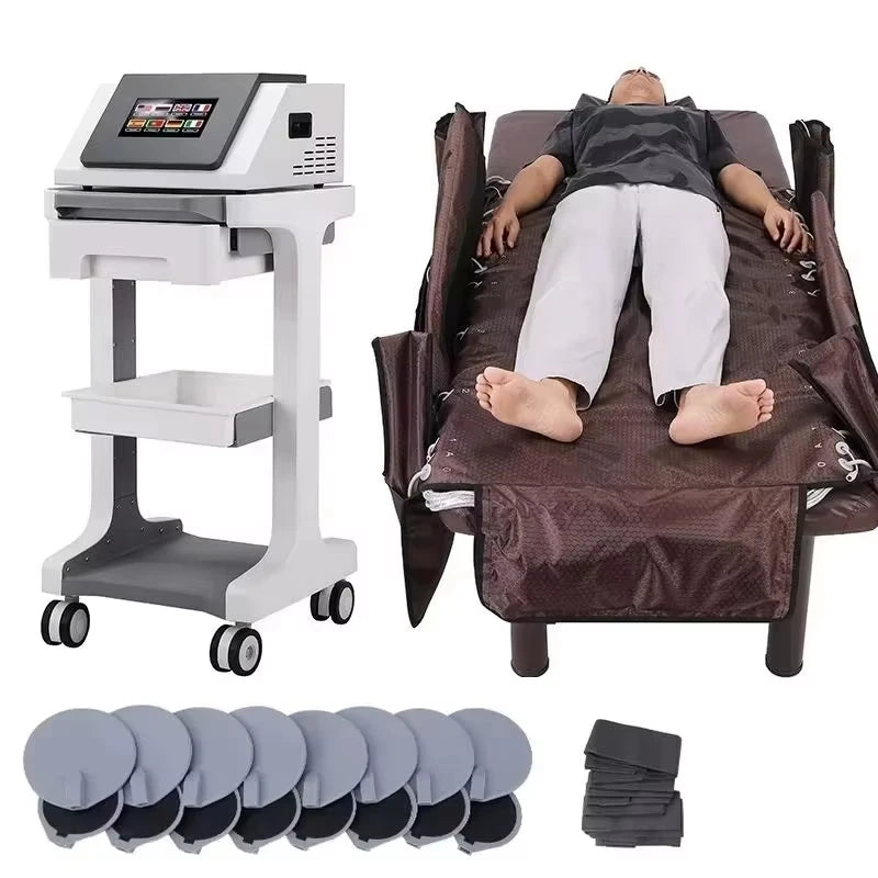 Presoterapia 3 em 1 - Drenagem Linfática Infravermelho com Manta Sauna Corporal