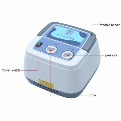 Massageador de Pressoterapia com 8 Airbags - Compressão de Ar para Pernas e Pés com Vibração e Terapia Infravermelha