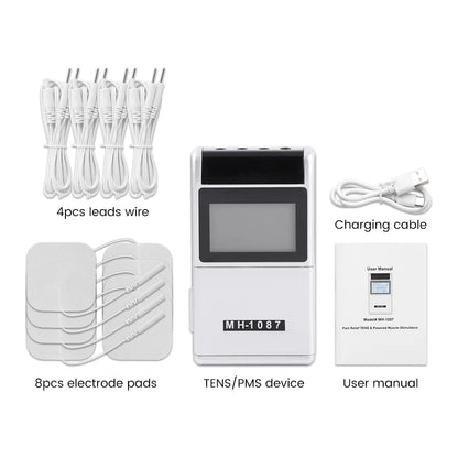 Estimulador Muscular Elétrico EMS 15 Modos - TENS 20 Níveis Fisioterapia Massagem Corporal + Caneta