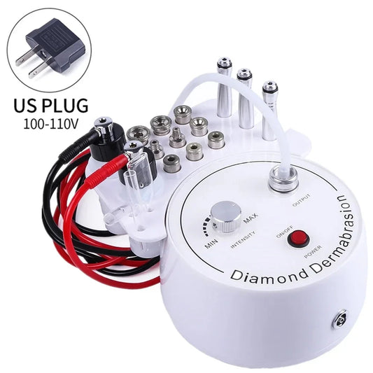 Máquina Microdermoabrasão Diamante 3 em 1 - Spray Água Esfoliação Remoção Rugas Peeling Facial