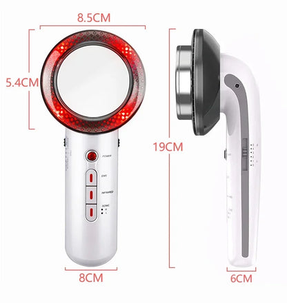 Massageador Ultrassónico 3 em 1 - Cavitação EMS Anti-Celulite com Infravermelho