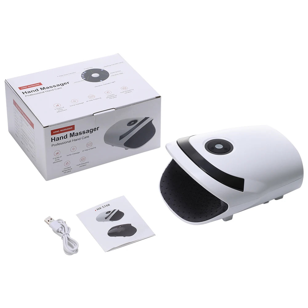 Massageador Inteligente de Mãos Hailicare - Pressão de Ar e Compressão Térmica para Alívio Muscular