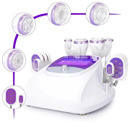 Máquina Cavitação Ultrassónica 5 em 1 - Laser Lipo 30K com Vácuo para Modelagem Corporal