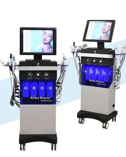 Equipamento Estético Feminino 14 em 1 - Oxigenação Bolhas e Hidrodermabrasão Facial