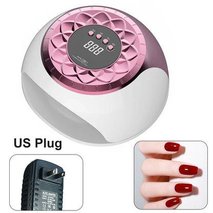 Lâmpada de Secagem de Unhas UV LED 268W Profissional Luz Secadora de Arte de Unhas UV para Unhas de Gel 57 Contas Lâmpada de Cura Rápida de Verniz Gel UV