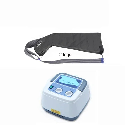 Massageador de Pressoterapia com 8 Airbags - Compressão de Ar para Pernas e Pés com Vibração e Terapia Infravermelha