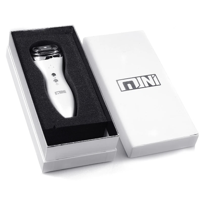 Mini Máquina HIFU Facial para Mulheres - Rejuvenescimento Profissional Queixo Pescoço Olhos Anti-Envelhecimento Aquecimento Portátil