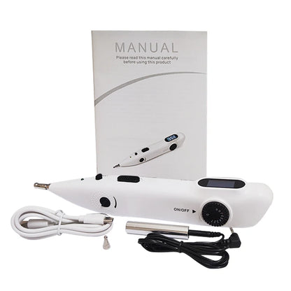 Caneta Acupuntura Eletrónica TENS - Terapia Laser Digital para Massagem e Estimulação Muscular