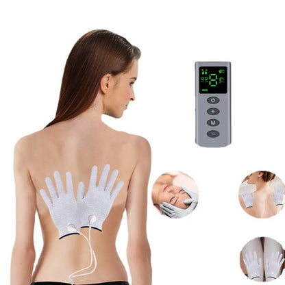 Máquina EMS TENS 4 Modos - Estimulador Muscular 9 Intensidades Acupuntura Massagem Digital