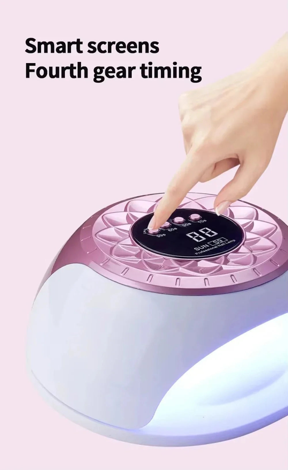 Lâmpada de Secagem de Unhas UV LED 268W Profissional Luz Secadora de Arte de Unhas UV para Unhas de Gel 57 Contas Lâmpada de Cura Rápida de Verniz Gel UV