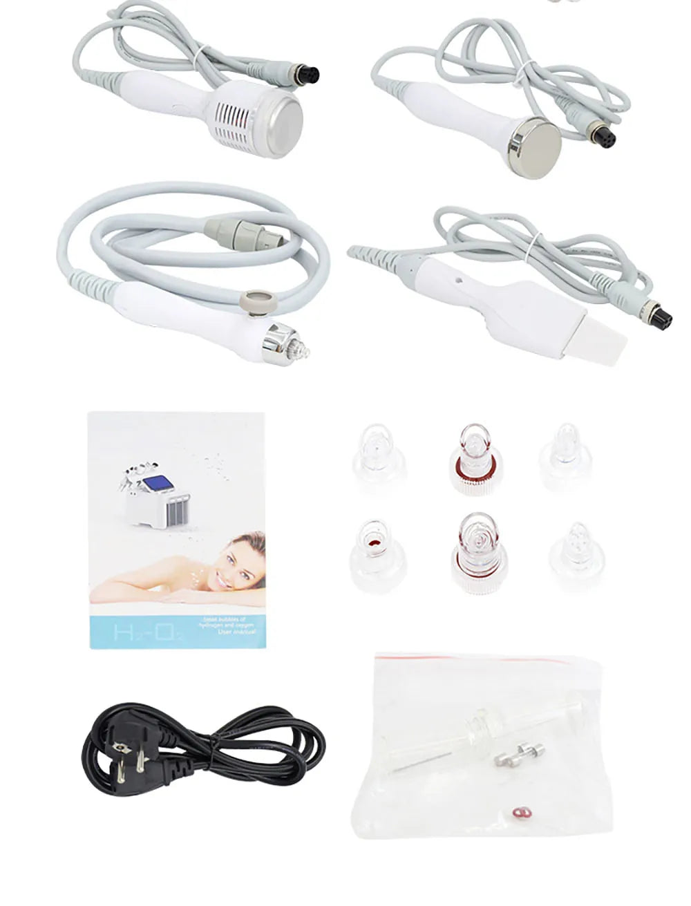 Máquina Dermabrasão Hidrogénio Oxigénio 7 em 1 - Limpeza Profunda Jato Água Diamante Facial
