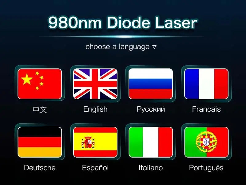 5 In 1 980nm Diode Laser Machine Nail Fungus Treatment Spider Veins Vascular Removal Skin Rejuvenation Beauty Device