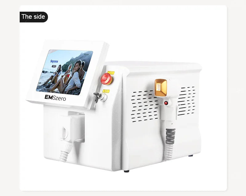 Máquina Depiladora Laser Diodo 808nm/755nm/1064nm - Pele Sensível Segura Indolor Depilação Permanente Alta Potência