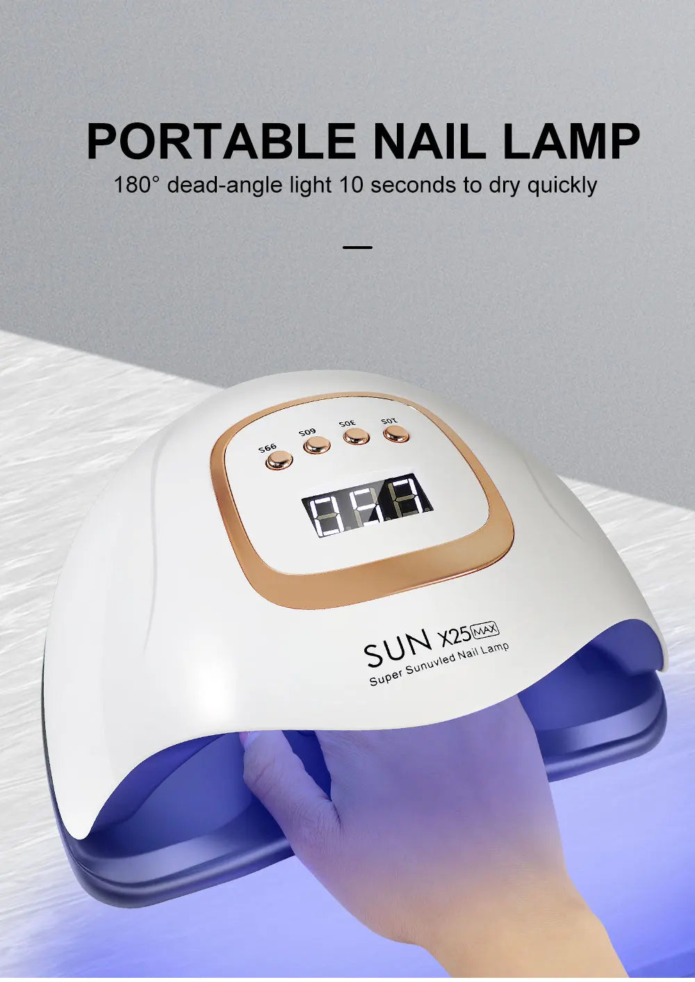 SUN X25MAX 81LED Lâmpada UV para Secagem de Unhas Cura Rápida Todo Verniz Gel para Unhas Secador de Luz UV Profissional Potente Salão de Manicure