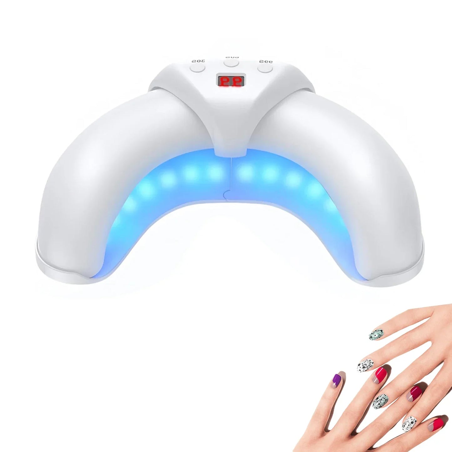 Lâmpada de Arte de Unhas UV LED 36/45W Secador Rápido de Unhas Dobrável com Display Unhas dos Pés e das Mãos Automático para Casa e Salão Lâmpada de Cura