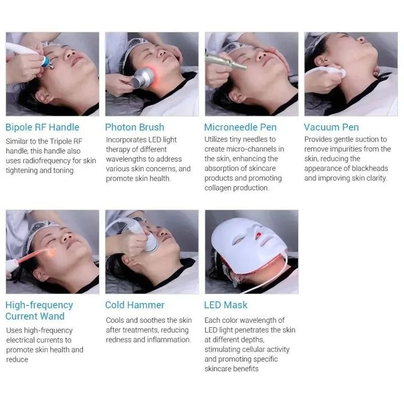 Máquina Hidrodermabrasão 15 em 1 - Oxigénio CO2 Bolhas Hydra Dermabrasão Facial Beleza