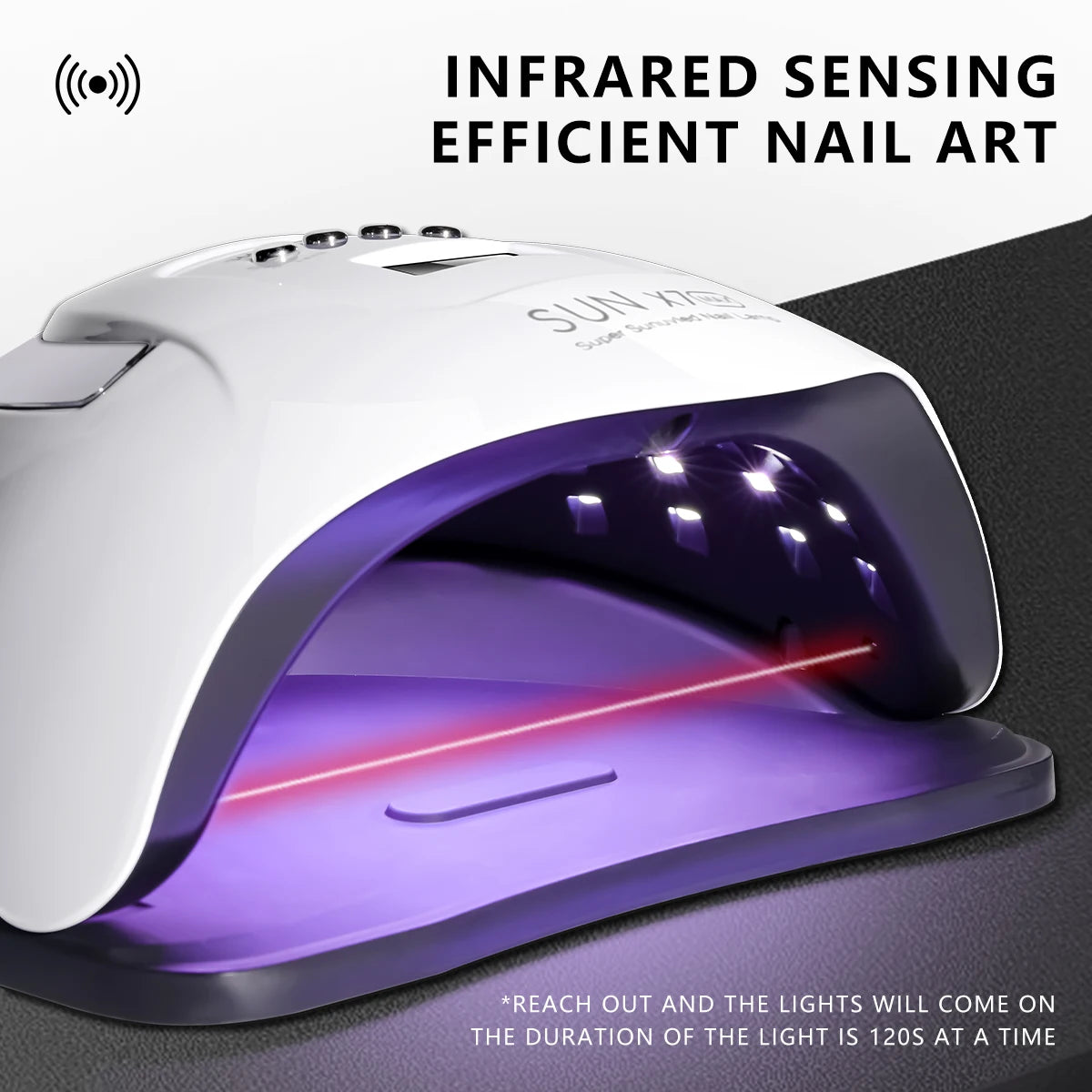 66 Contas da Lâmpada Fonte de Luz Dupla Lâmpada para Unhas,Secador de Unhas UV de Alta Potência para Todo Verniz Gel de Unhas, Luz de Fototerapia LED para Unhas de Salão