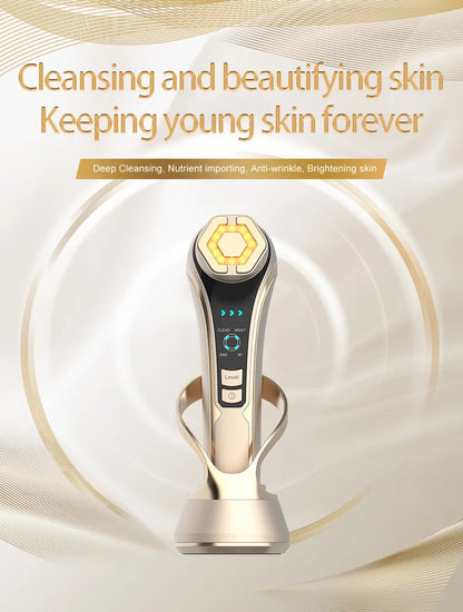 Novo Dispositivo RF Lifting e Firmeza Facial - Rejuvenescimento EMS Microcorrente Equipamento Beleza Doméstico