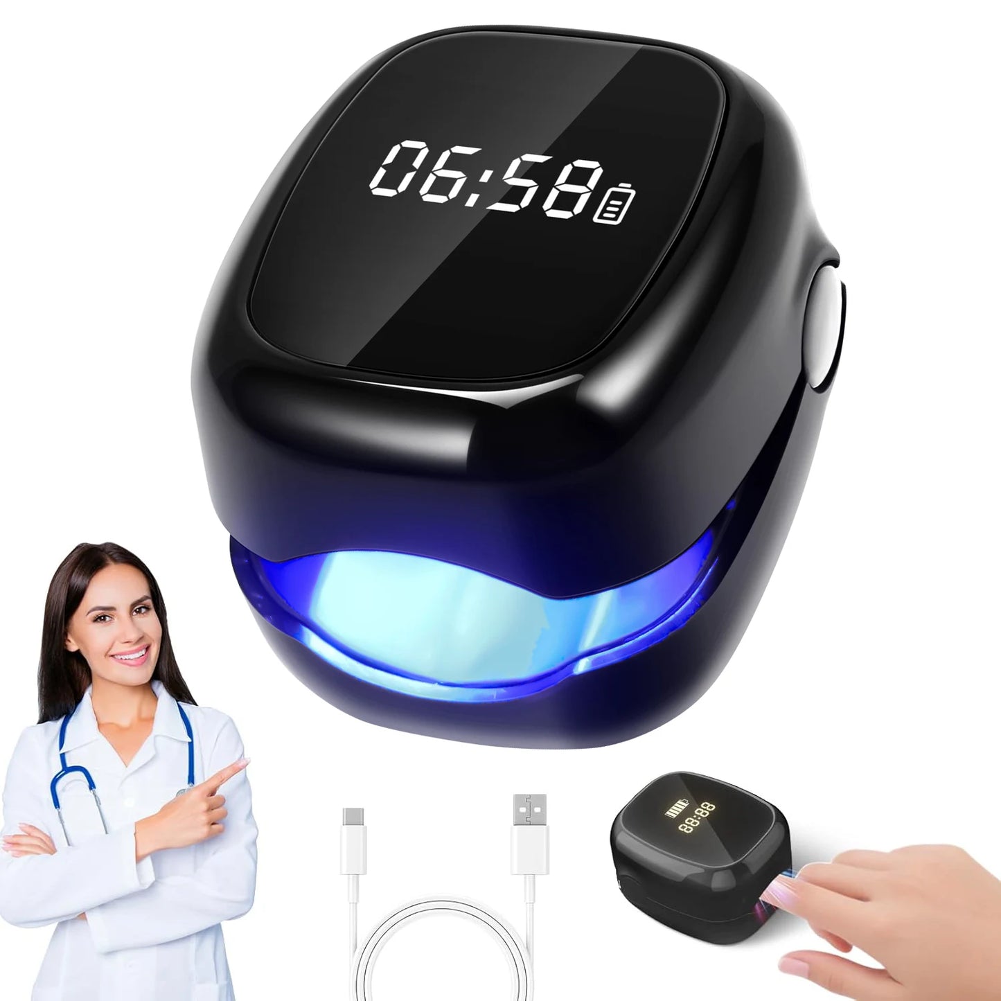 Black Fungal Nail Laser Device Repair Nails Fungus Onychomycosis Nail Fungus Cleaning Laser Device Foot Nail Care Tools