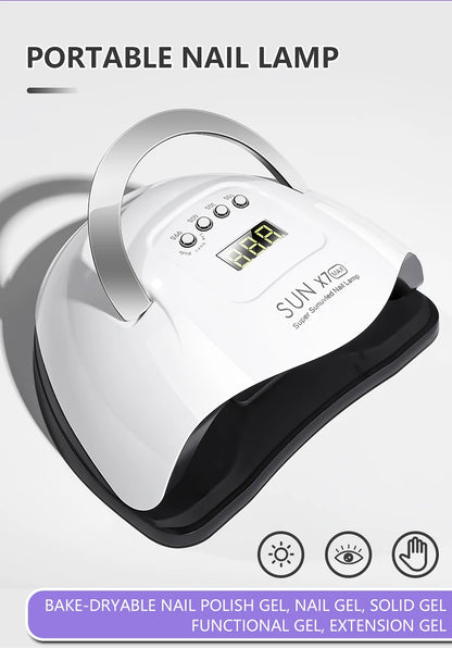66 Contas da Lâmpada Fonte de Luz Dupla Lâmpada para Unhas,Secador de Unhas UV de Alta Potência para Todo Verniz Gel de Unhas, Luz de Fototerapia LED para Unhas de Salão