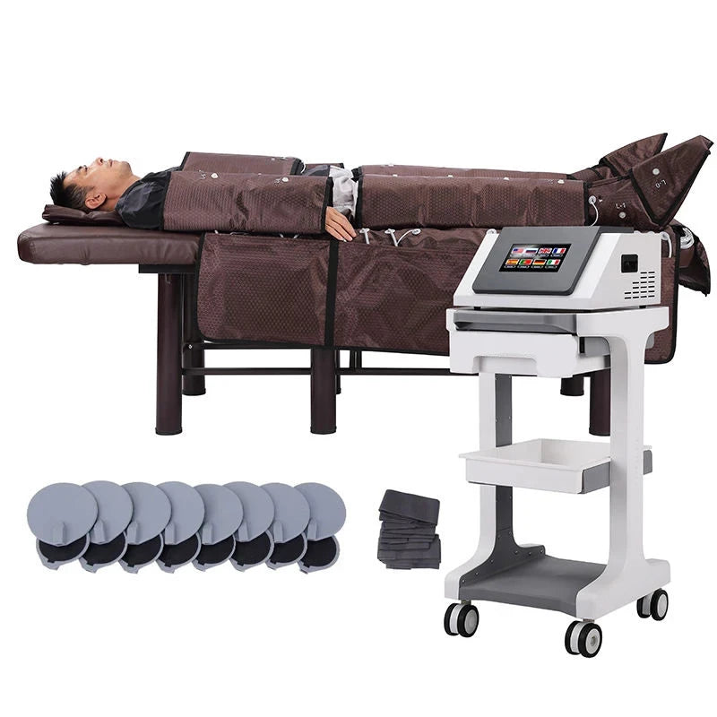 Presoterapia 3 em 1 - Drenagem Linfática Infravermelho com Manta Sauna Corporal
