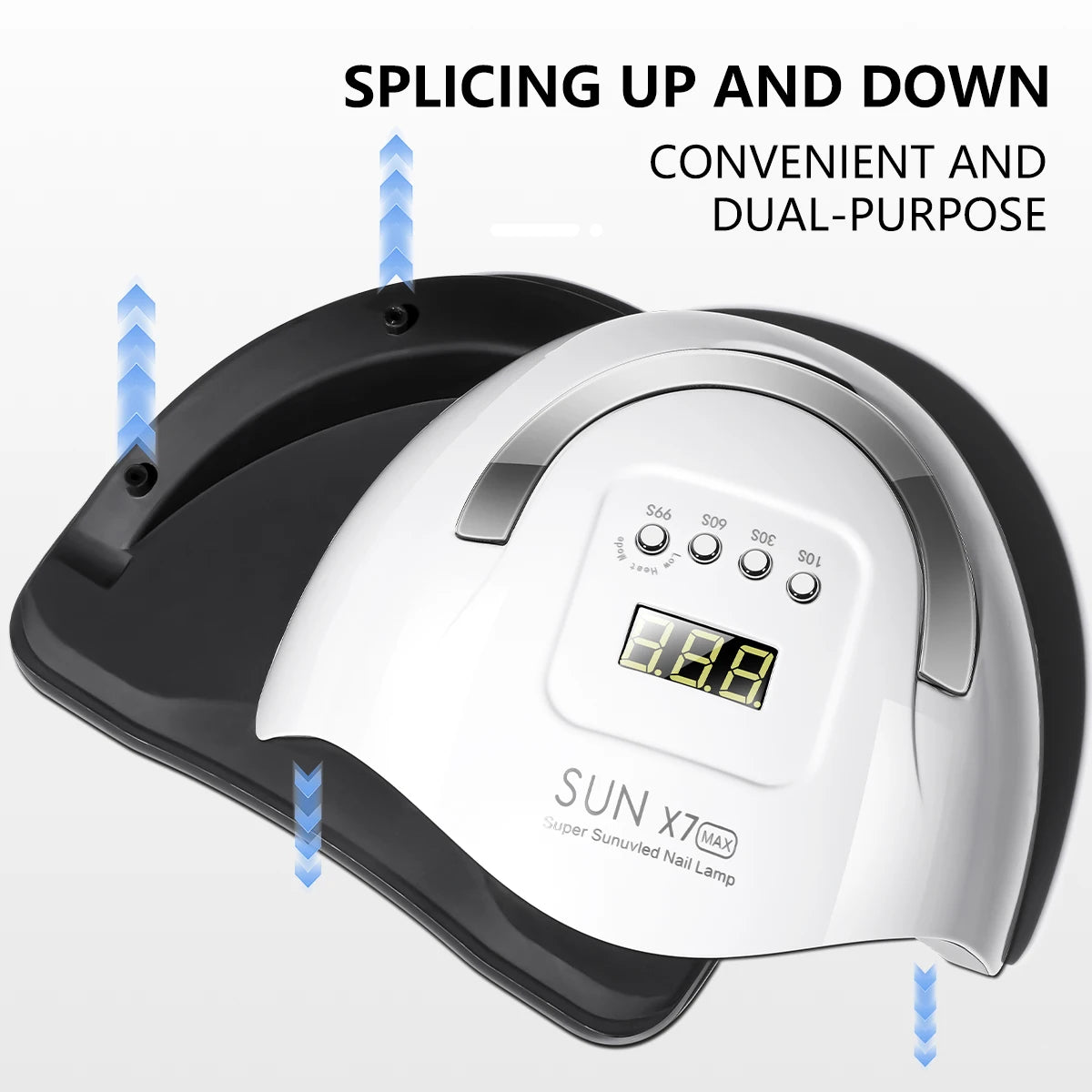 66 Contas da Lâmpada Fonte de Luz Dupla Lâmpada para Unhas,Secador de Unhas UV de Alta Potência para Todo Verniz Gel de Unhas, Luz de Fototerapia LED para Unhas de Salão