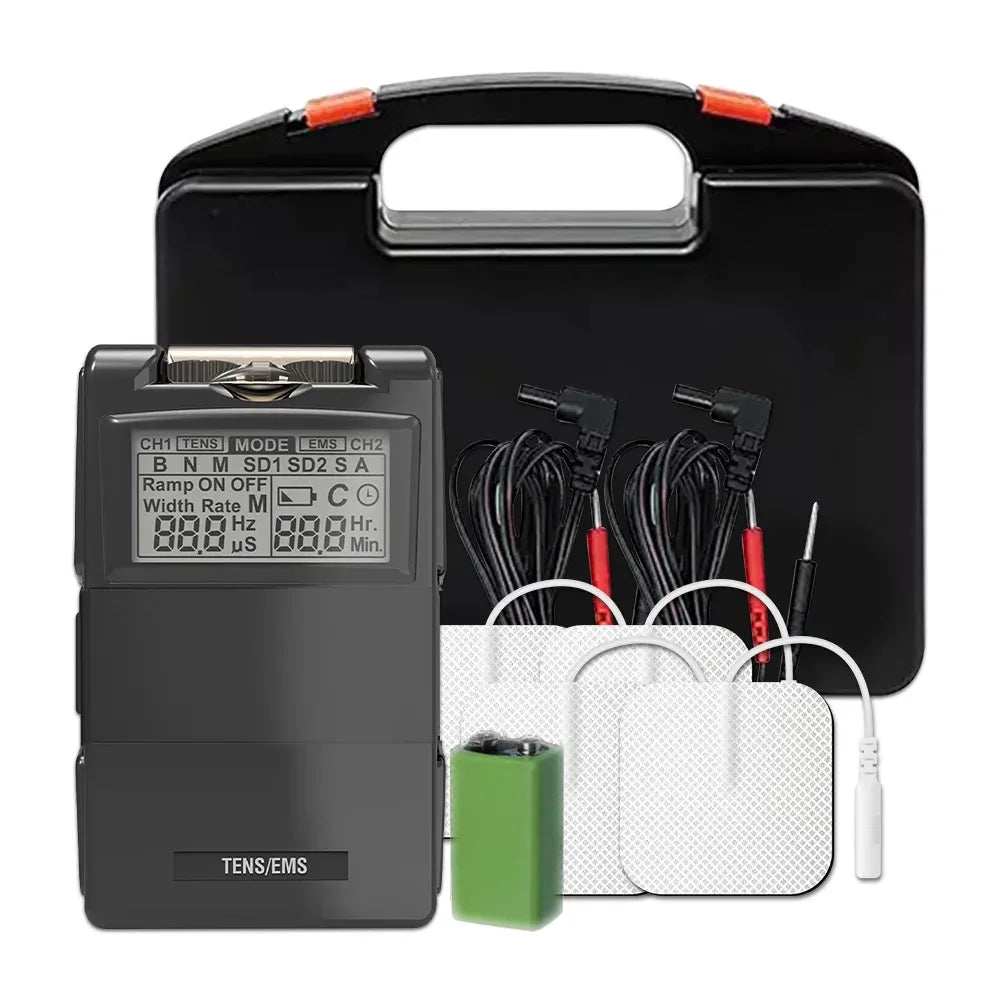 Máquina EMS TENS - Estimulador Terapia Muscular Elétrica Fisioterapia Massagem Costas Pescoço