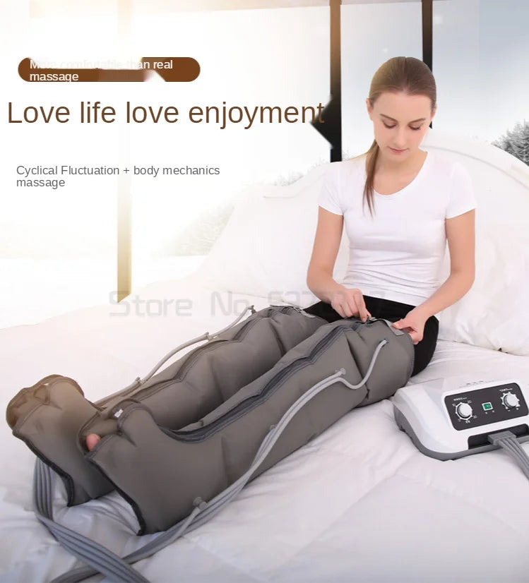 Massageador Portátil de Drenagem Linfática - Máquina de Pressoterapia Detox com Terapia de Pressão de Ar