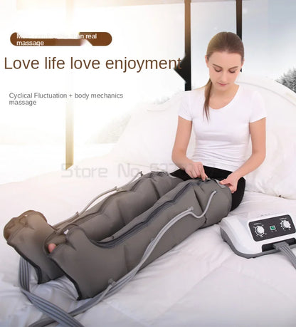 Massageador Portátil de Drenagem Linfática - Máquina de Pressoterapia Detox com Terapia de Pressão de Ar