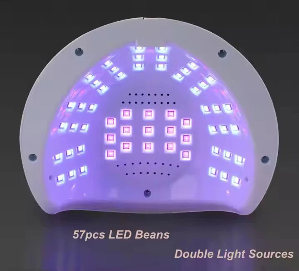 Lâmpada de Secagem de Unhas UV LED 268W Profissional Luz Secadora de Arte de Unhas UV para Unhas de Gel 57 Contas Lâmpada de Cura Rápida de Verniz Gel UV