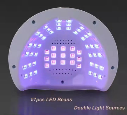 Lâmpada de Secagem de Unhas UV LED 268W Profissional Luz Secadora de Arte de Unhas UV para Unhas de Gel 57 Contas Lâmpada de Cura Rápida de Verniz Gel UV