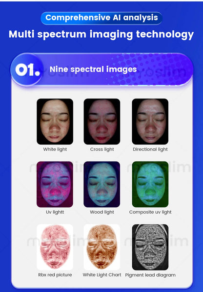 Analisador 3D Facial AI 15.6/21.5 Polegadas - Máquina Análise Pele Inteligência Artificial Scanner Couro Cabeludo