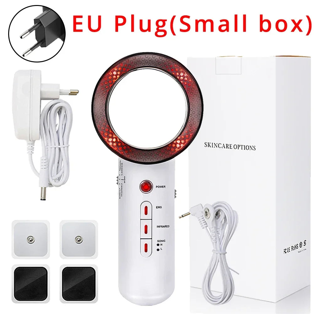 Massageador Ultrassónico 3 em 1 - Cavitação EMS Anti-Celulite com Infravermelho