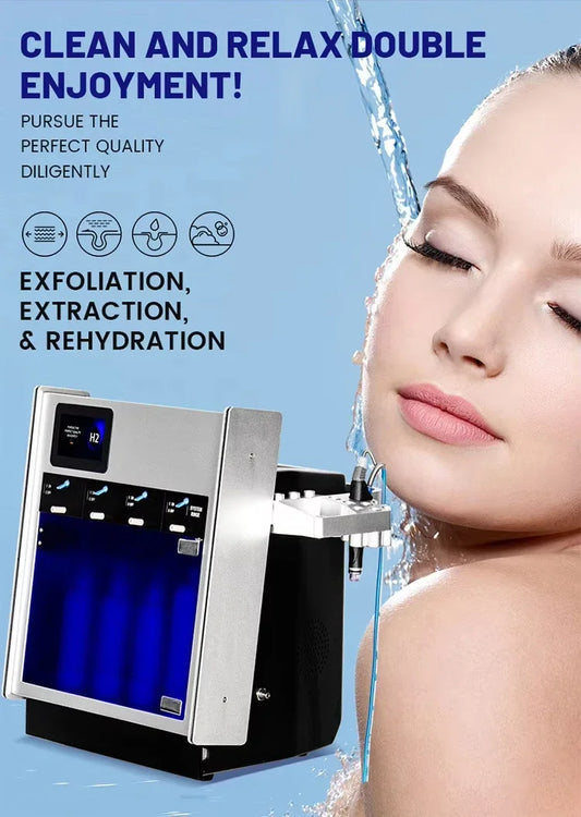 Máquina Hidrodermabrasão Profissional - Peeling Aquático e Oxigenoterapia Facial