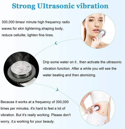Massageador Ultrassónico 3 em 1 - Cavitação EMS Anti-Celulite com Infravermelho