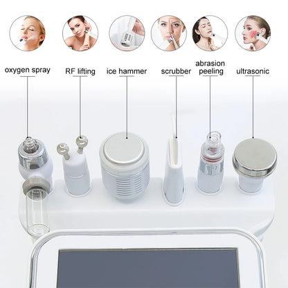 Máquina Hidrodermabrasão Facial H2O2 - Limpeza Profunda com Oxigénio e Peeling Aquático