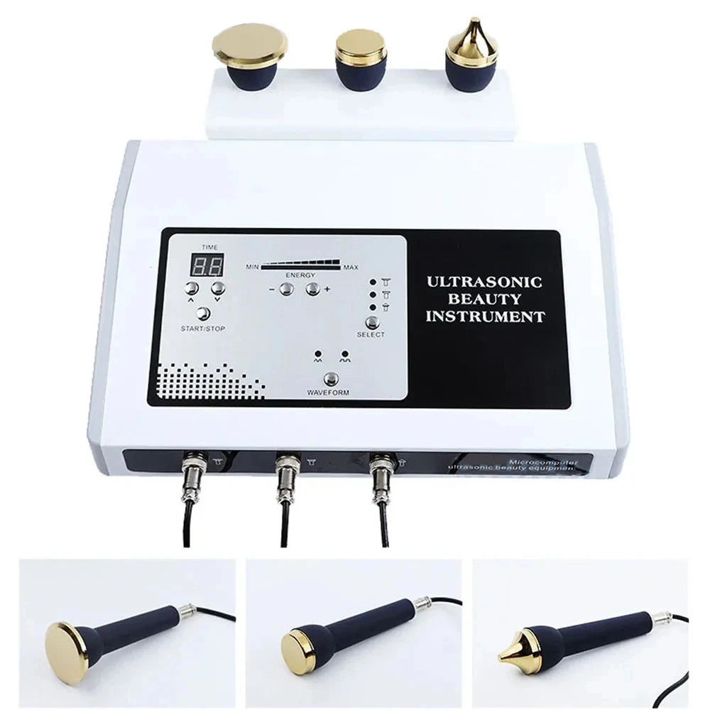 Máquina de Ultrassom 1 MHz para Casa - Terapia Facial e Corporal Anti-Envelhecimento 2024