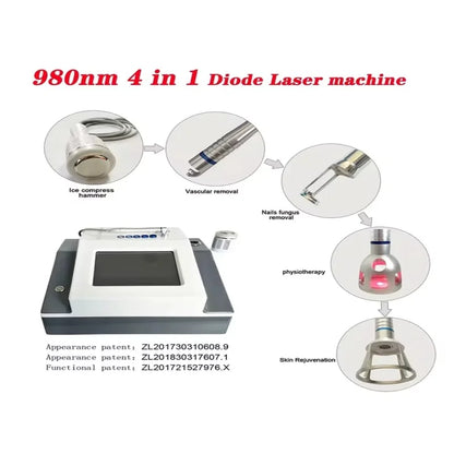 980Nm Laser Diode Vascular Spider Varicose Vein Removal Machine Treatment Fungi Physiotherapy For Nail Lipolisi Commercial Salon