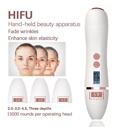 Máquina HIFU Lifting Facial Uso Doméstico - Rejuvenescimento Firmeza Remoção Rugas Anti-Envelhecimento