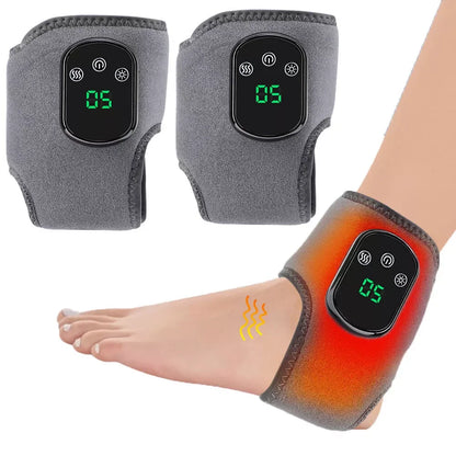 Massageador Elétrico Pés e Tornozelos com Vibração e Infravermelho - Recuperação Atletas Compressão Térmica
