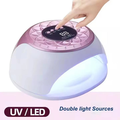 Lâmpada de Secagem de Unhas UV LED 268W Profissional Luz Secadora de Arte de Unhas UV para Unhas de Gel 57 Contas Lâmpada de Cura Rápida de Verniz Gel UV