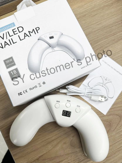 Lâmpada de Arte de Unhas UV LED 36/45W Secador Rápido de Unhas Dobrável com Display Unhas dos Pés e das Mãos Automático para Casa e Salão Lâmpada de Cura