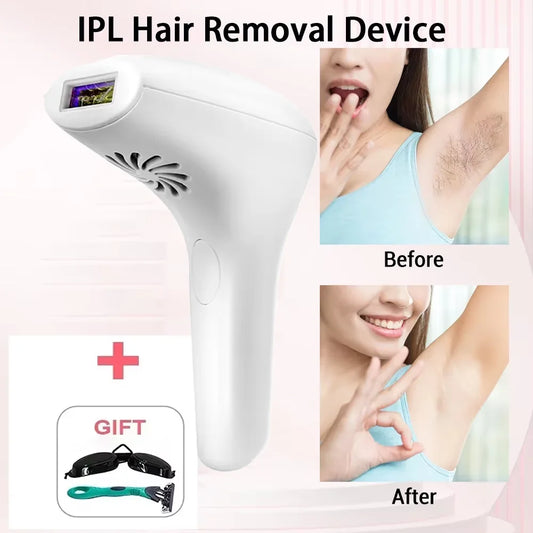 Depilador IPL Profissional Permanente - Remoção Pelos Corpo Inteiro Casa Mulheres 900.000 Flashes