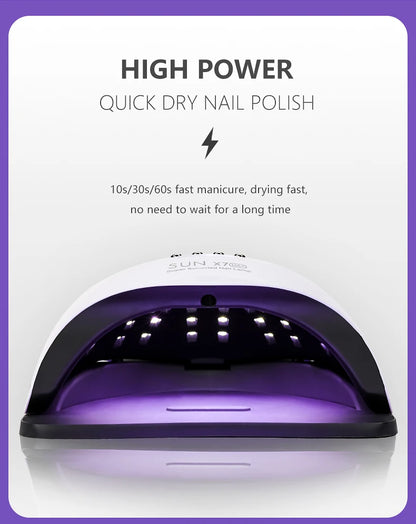 66 Contas da Lâmpada Fonte de Luz Dupla Lâmpada para Unhas,Secador de Unhas UV de Alta Potência para Todo Verniz Gel de Unhas, Luz de Fototerapia LED para Unhas de Salão