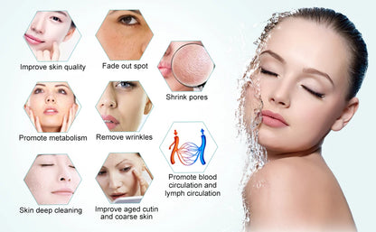 Máquina Microdermoabrasão Diamante Profissional - 65-68cmHg com 9 Pontas para Esfoliação Facial