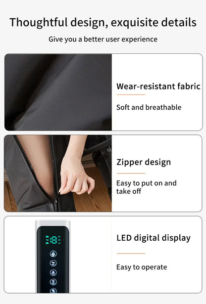 Botas Pressoterapia Pernas com Controlo Remoto - Massagem Compressão Pneumática Relaxamento Profundo
