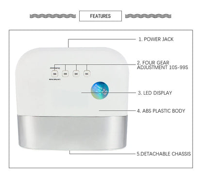 SUNUV SUN3 Nail Dryer Smart 2.0 48W UV LED Lamp Nail with Smart Timer Memory Nail Drying Machine Invisible Digital Timer Display