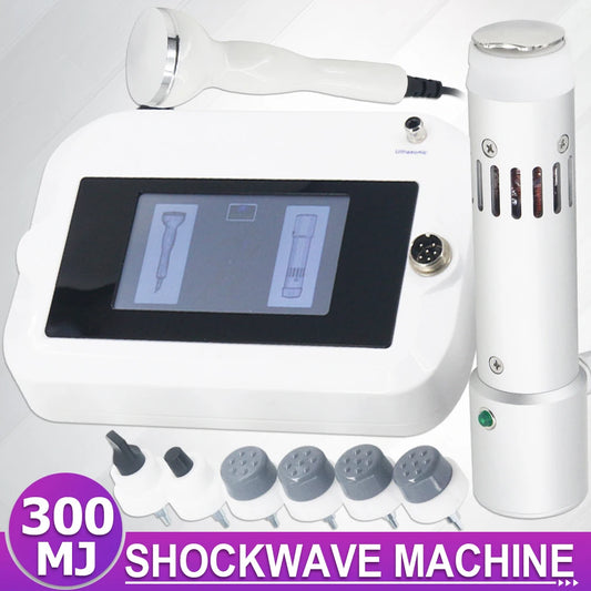 Máquina Terapia Ondas Choque 300MJ - Tratamento DE Fisioterapia Massagem Ultrassónica Alívio Dor