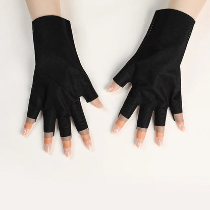 1 Par Luvas de Proteção Anti Radiação UV Lâmpada LED Luva de Proteção UV para Unhas Arte de Unhas Gel Luz Secadora de Unhas Equipamento de Arte de Unhas